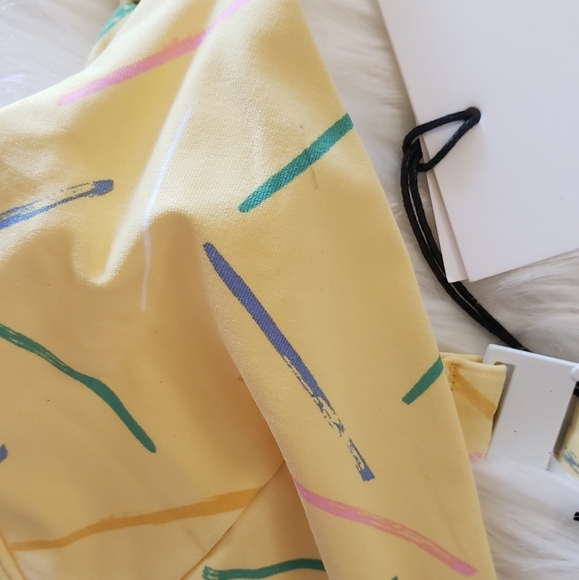 NEW Onia Anna Bikini Top Yellow Dash Honey - Picture 7 of 8